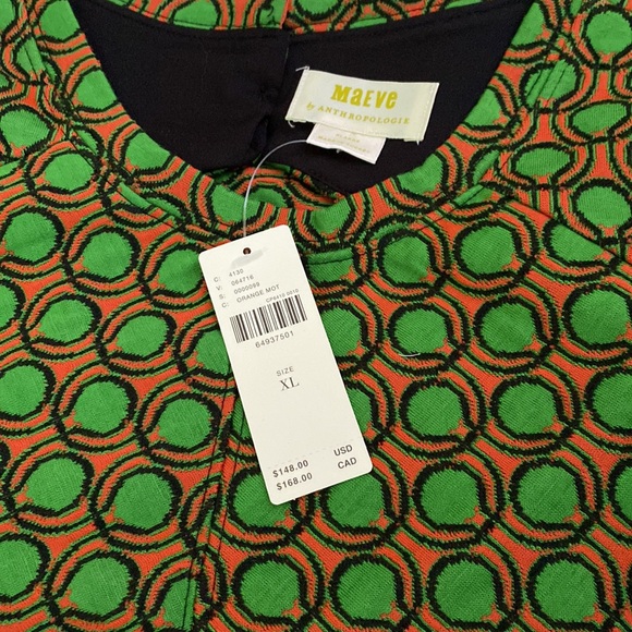 Anthropologie Maeve Jacquard Shift Mini Dress new with tag XL - Picture 2 of 6